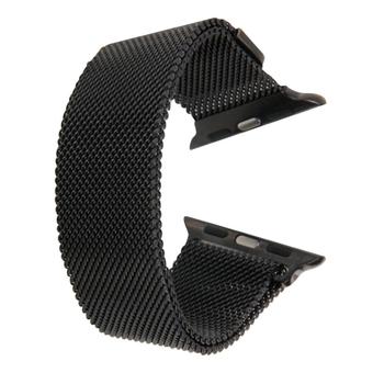 Milanese Loop Magnetic Stainless Steel Watchband for Apple Watch 38mm(Black) - Intl  