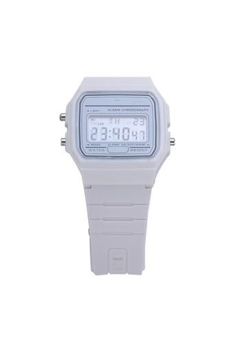 Moonar Jam Tangan Unisex - Putih - Strap Silikon - Digital Multi Alarm  