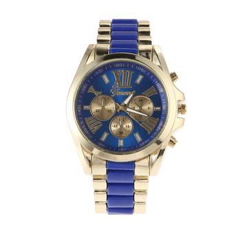 New Fashion Geneva Watch Women Men Watches Analog Quartz Wristwatch Blue (Intl)  