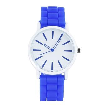 New Geneva Silicone Quartz Jelly Wrist Watch BLUE (Intl)  