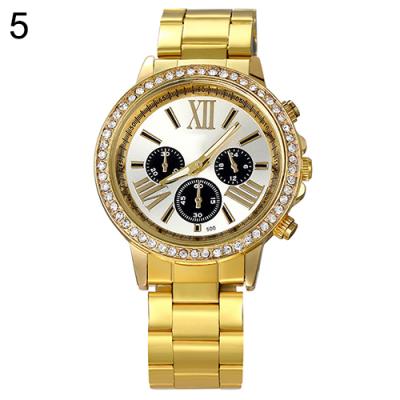 Norate Fashion Roman Numbers Wrist Watch - Gold