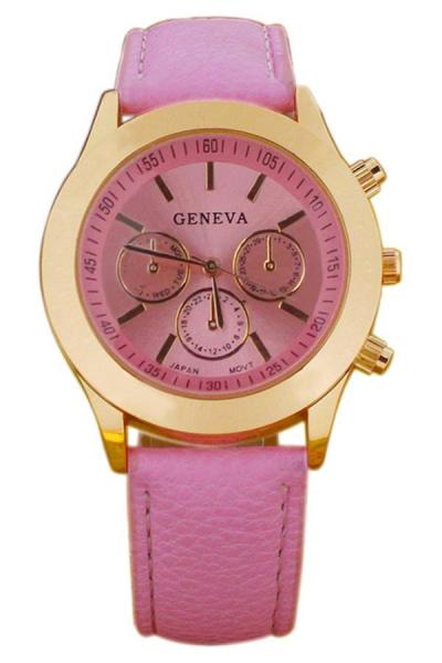 Norate Geneva Jam Tangan Wanita - Pink - Strap Kulit Sintetis