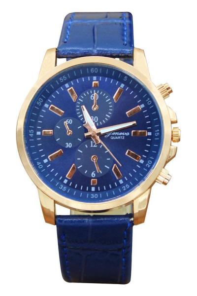 Norate Jam Tangan Unisex - Biru - Strap Leather - Sub-Dials Analog