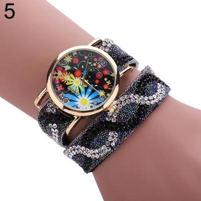 Norate Jam Tangan Wanita - Baroque Rhinestone Band Black