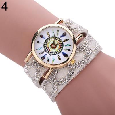 Norate Jam Tangan Wanita - Baroque Rhinestone Band White