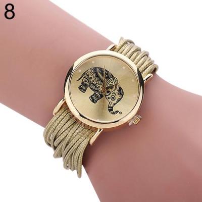 Norate Jam Tangan Wanita - Elephant Dial Multi Layers Wrap Golden