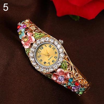 Norate Jam Tangan Wanita - Flower Band Hollow Bangle - Multi-Color