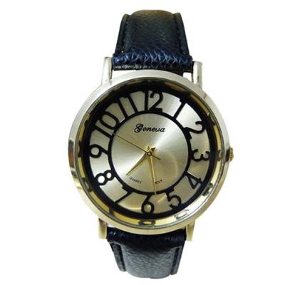 Norate Jam Tangan Wanita - Geneva Arabic Numerals Hollow Dial Black