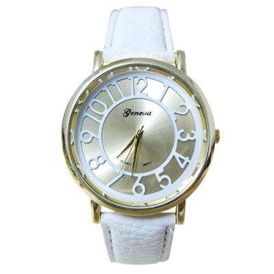 Norate Jam Tangan Wanita - Geneva Arabic Numerals Hollow Dial White