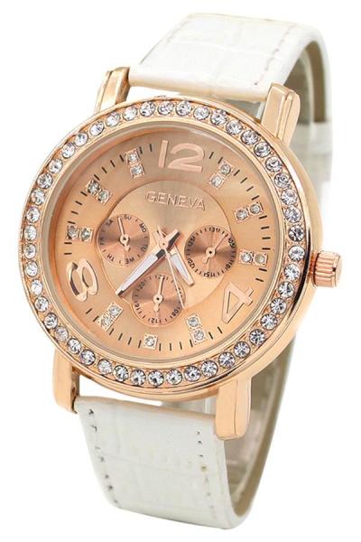 Norate Jam Tangan Wanita - Putih - Strap Leather - Roman Numerals