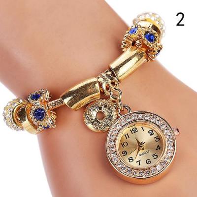 Norate Jam Tangan Wanita - Rhinestone Pendant Sapphire Blue