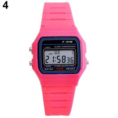 Norate Men Women Kids Electronic LED Digital Wrist Watch Rose-Red