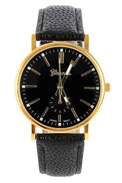 Norate Roman Numerals Black Strap Dial Quartz Wrist Watch