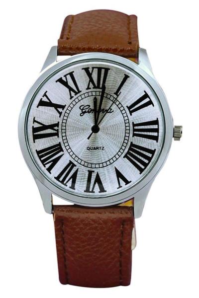 Norate Unisex Brown Leather Strap Watch