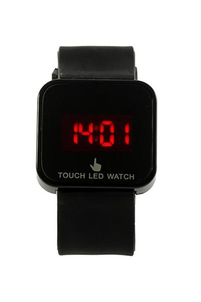 Norate Unisex LED Digital Touch Screen Silicone Date Time Watch Black