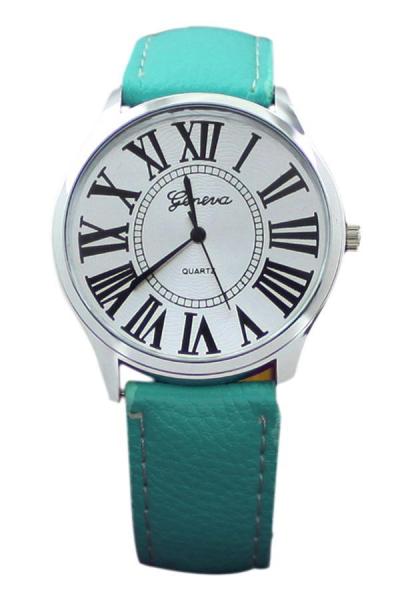 Norate Unisex Mint Green Leather Strap Watch