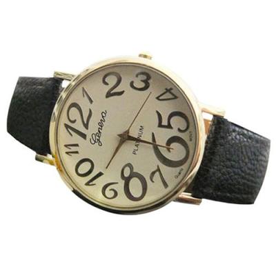 Norate Unisex Students Arabic Numerals Dial Wrist Watch Black