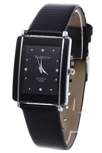 Norate Unisex Womage Black Faux Leather Watch