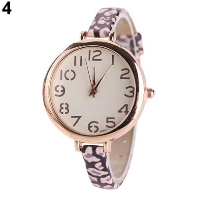 Norate Women's Fashion Colored Floral Printed Fine Band Quartz Casual Dress Wrist Watch Black