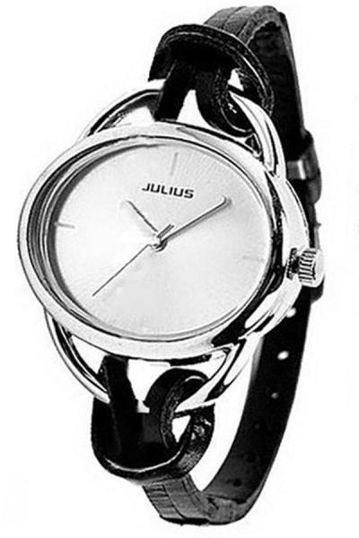 Norate Women's Oval Slim Faux Leather Analog Quartz Watch Black