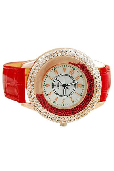 Norate Women's Red Leather Wrist Watch