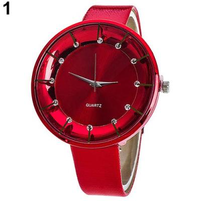 Norate Women's Rhinestone Analog Quartz Wrist Watch Red