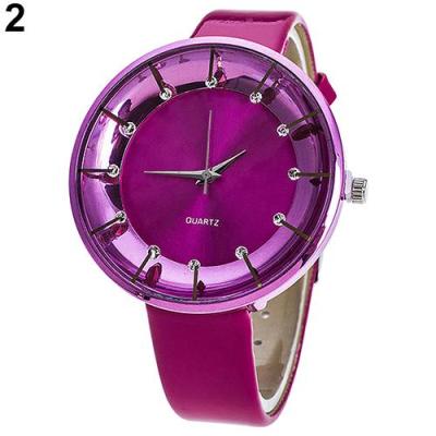 Norate Women's Rhinestone Analog Quartz Wrist Watch Rose-Red