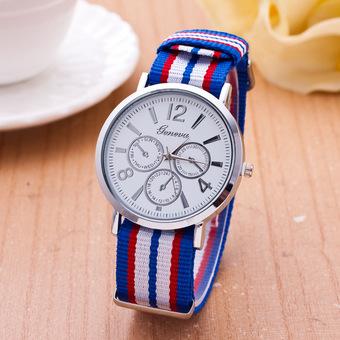 Nylon fabric with striped canvas belt Genvea watch Geneva watch fake three thin DW (Intl)  