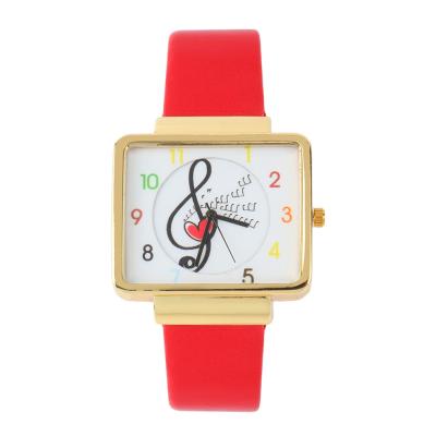 OBN Jubaoli 1094 gold shell red belt watch-Red