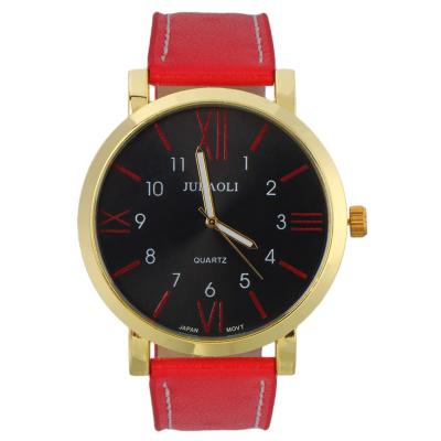 OBN Jubaoli 1097 Redskins gold shell black-faced watch-Red