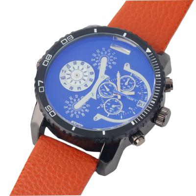 OBN Jubaoli 1098 quartz watches Blue orange underside of the belt-Orange