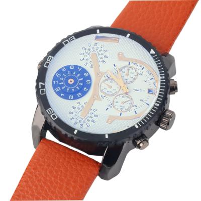 OBN Jubaoli 1098 quartz watches white underside of the orange belt-Orange