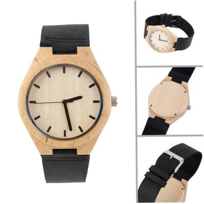 OBN Vintage watches Maple dial watch Black Band Men Women Couple Watch-Black