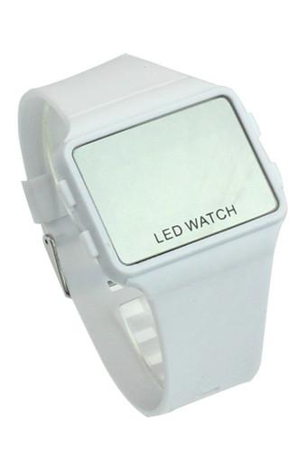 OEM Candy Colors Ultra Thin Men Girl Silicone Digital LED Sports Wrist Watch White Jam Tangan  