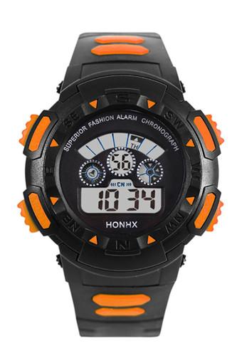 OEM Men boy Multi Function Sports Watch LED Analog Digital Waterproof Orange Jam Tangan  