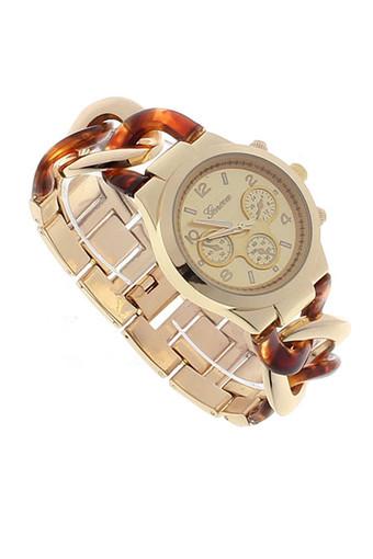 OEM Stylish Womens Fashion Watch Stainless Steel Band Quartz Wristwatch Brown Jam Tangan  