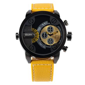 OULM Men's Waterproof Military Quartz Wrist Watch (Yellow)- Intl  