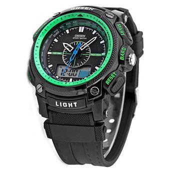 Ohsen - Jam tangan Pria - Hijau - Strap Rubber - Digital Sport Watch  