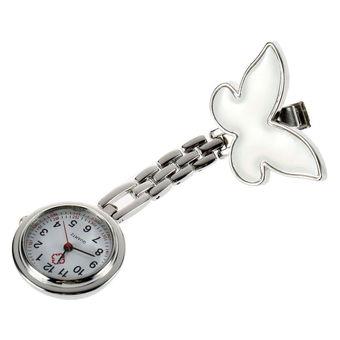 Okdeals Nurse Clip-on Fob Brooch Pendant Hanging Butterfly Watch White (Intl)  