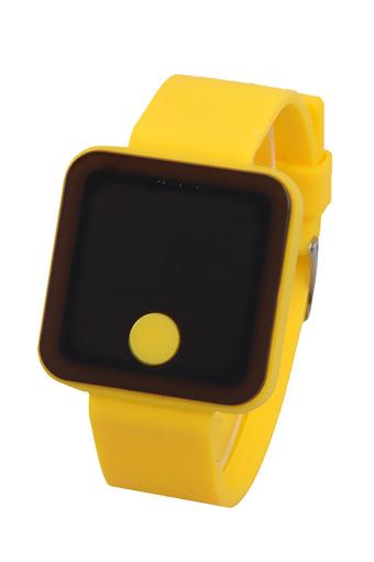 Olen Home Button Electronics Sport Digital LED Wrist Watches (yellow)  