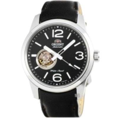 Orient FDB0C003B jam tangan pria kulit 40mm-hitam