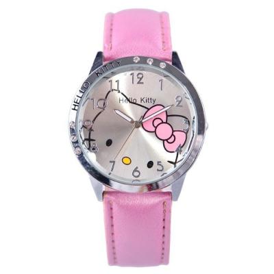 Ormano - Jam Tangan Anak - Pink - Leather Strap - Fun Hello Kitty Girl Watch