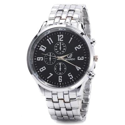 Ormano - Jam Tangan Pria - Silver Hitam - Strap Steel - Orlando Power Ocean Watch