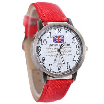 Ormano - Jam Tangan Unisex -Merah - Strap Kanvas - UK Casual Watch  