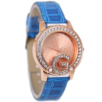 Ormano - Jam Tangan Wanita - Biru - Strap Leather - Octavia Fashion Watch  