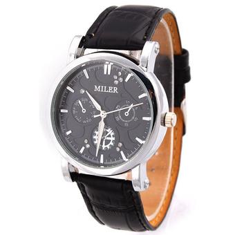 Ormano - Jam Tangan Wanita - Hitam - Strap Leather - Alecia Casual Watch  