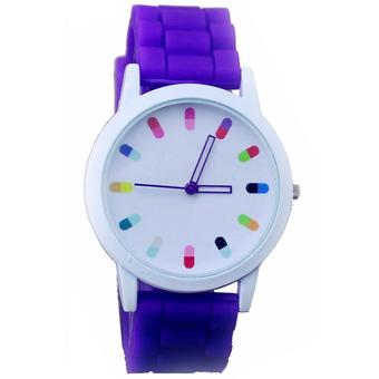 Ormano - Jam Tangan Wanita - Ungu - Strap Rubber - Elena Casual Watch  