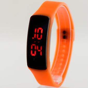 PA-HY LED Fashion Sports Personality Silicone Strap Watches Orange 802111 (Free Shipping) - Intl  