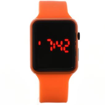 PA-HY LED Fashion Sports Personality Silicone Strap Watches Orange 802112 (Free Shipping) - Intl  