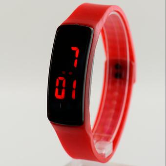 PA-HY LED Fashion Sports Personality Silicone Strap Watches Red 802111 (Free Shipping) - Intl  